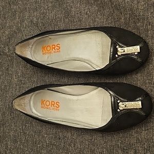 Michael Kors All Leather Zipper Flats